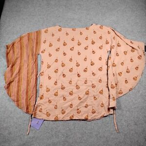 Indie Ella Women's Catalina Recycled Silk Saree Collection Kimono Top Size O/S